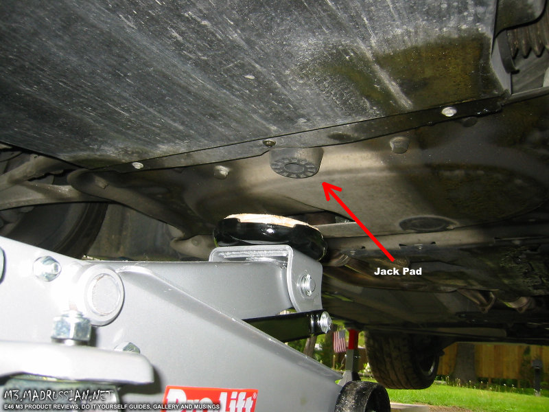 Where to place axle stands on bmw e46 #7